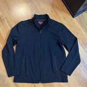 Johnston & Murphy Zip Up Sz M Black XC4 Mens